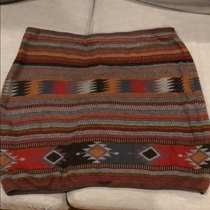 Peruvian Connection Jacquard Knit Skirt
